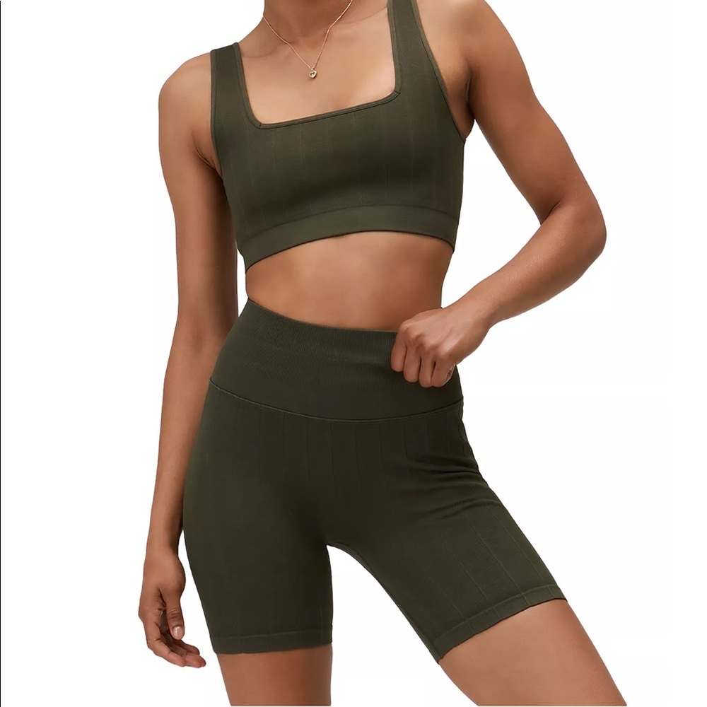 Spiritual Gangster green biker shorts